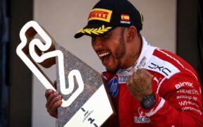 Lewis Hamilton Winning GP in Ferrari
