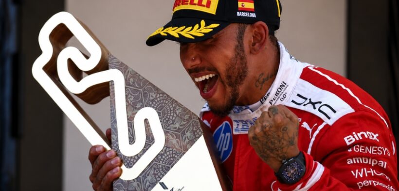 Lewis Hamilton Winning GP in Ferrari